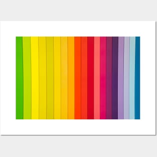 Wood Rainbow Pattern Posters and Art